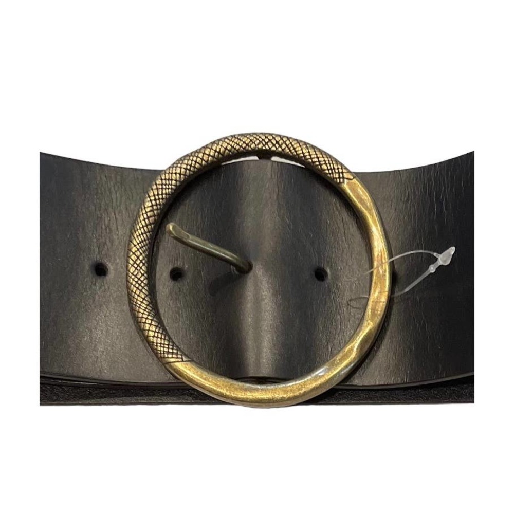 Anthropologie Wide Leather Belt Size XS/S Black New - Picture 6 of 7